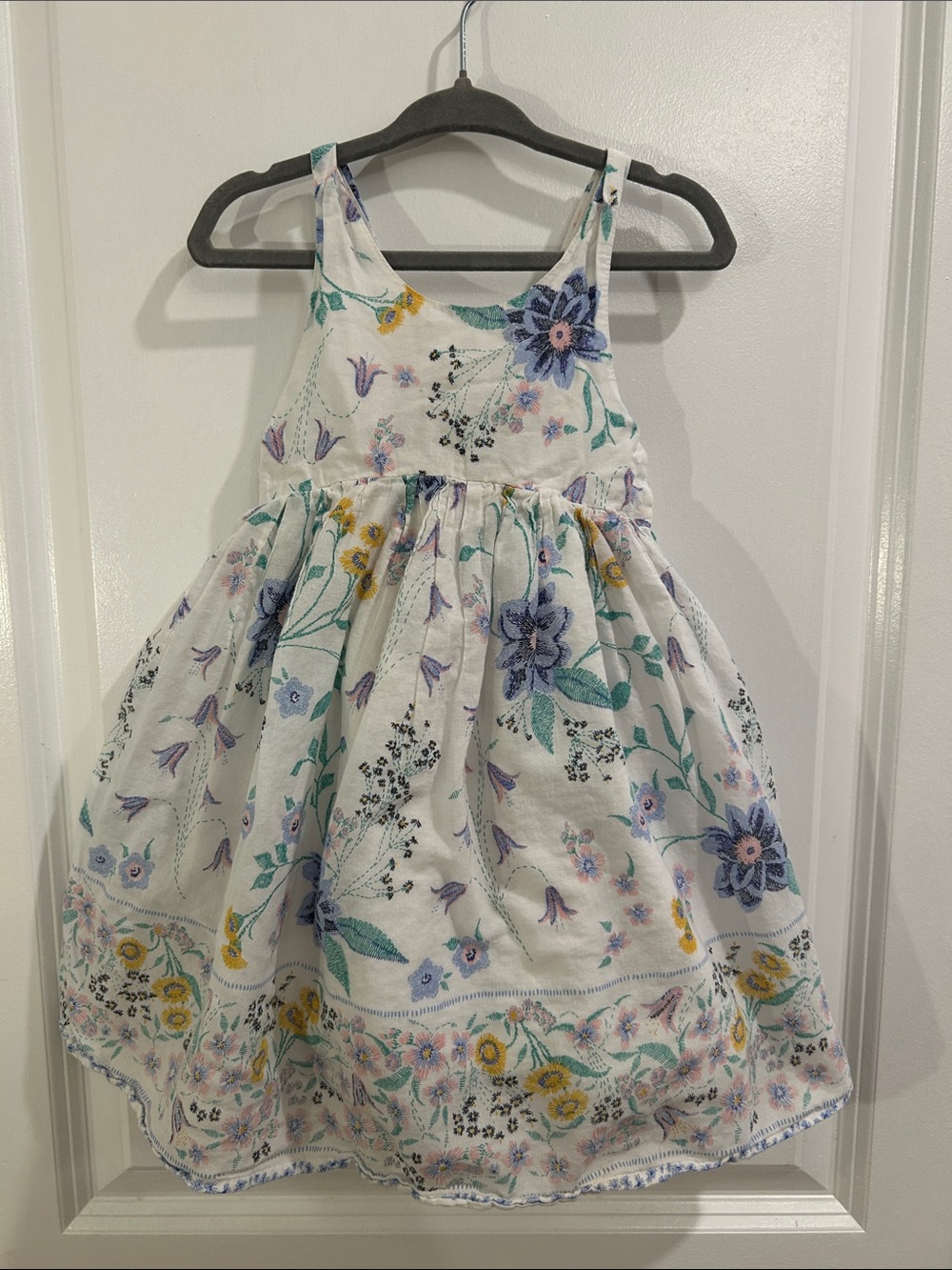 Old Navy White Floral Sundress with Pastel Blooms